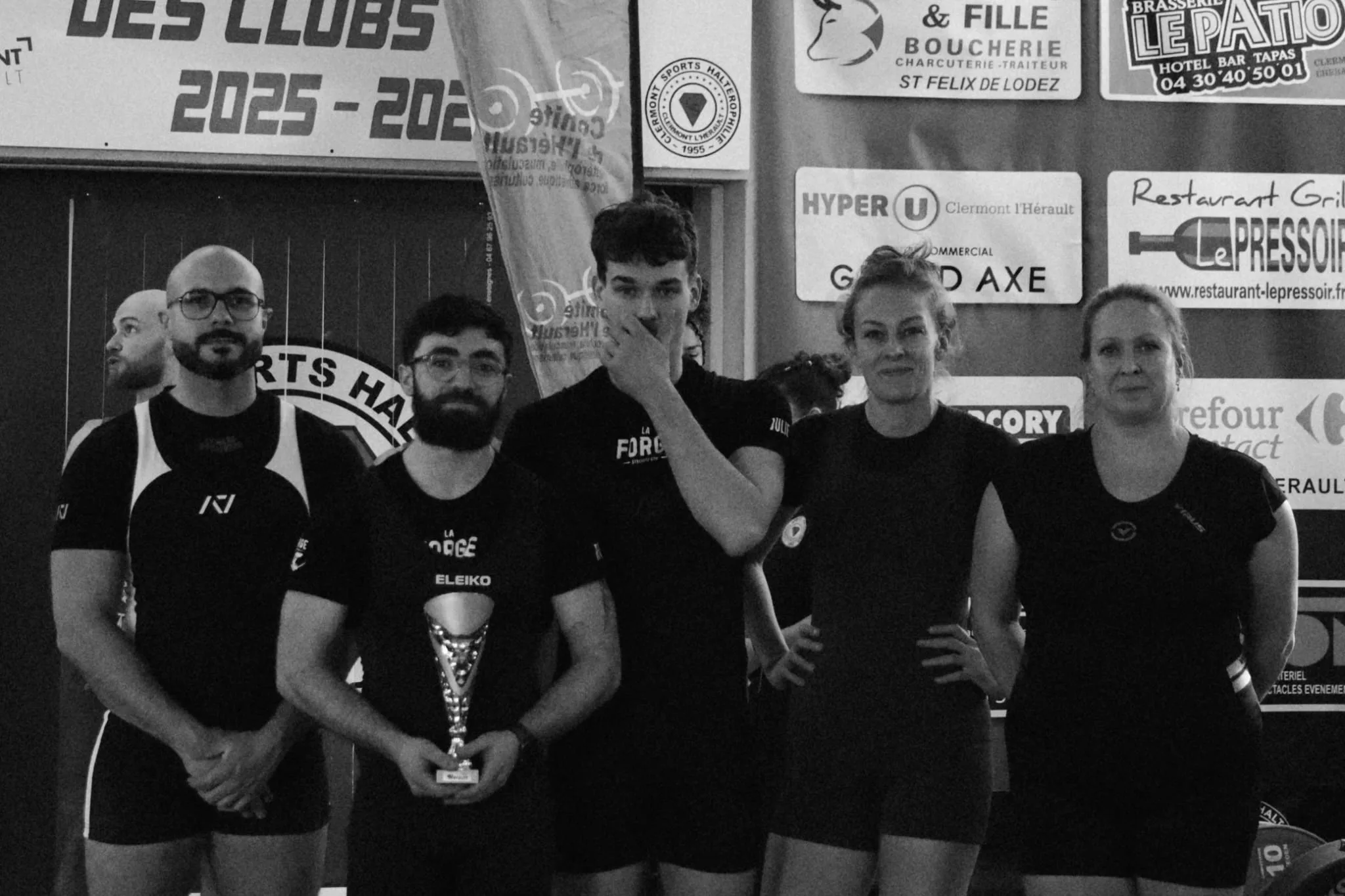 Podium compétition haltérophilie La Forge
